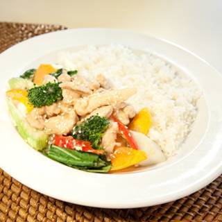 Chicken Vegetable Rice 雞粒什菜飯
